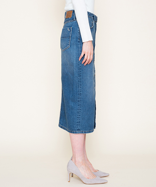 Moname（モナーム）の「Moname   タイトスカート デニム   MIDDLE SKIRT(ミドルスカート)/41173231 　（デニムスカート・レディース・ライトブルー・S/M）」の10枚目の写真