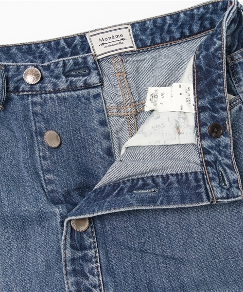 Moname（モナーム）の「Moname   タイトスカート デニム   MIDDLE SKIRT(ミドルスカート)/41173231 　（デニムスカート・レディース・ライトブルー・S/M）」の5枚目の写真