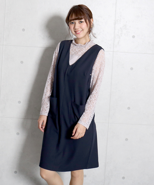 MARBLE WALTS（マーブルワルツ）の「ジャンパースカート（ジャンパースカート・レディース・ネイビー/グレー/ブラック・M/L）」の3枚目の写真