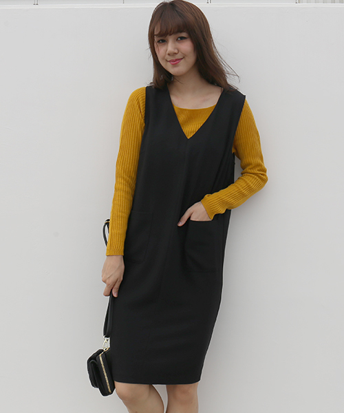 MARBLE WALTS（マーブルワルツ）の「ジャンパースカート（ジャンパースカート・レディース・ネイビー/グレー/ブラック・M/L）」の2枚目の写真