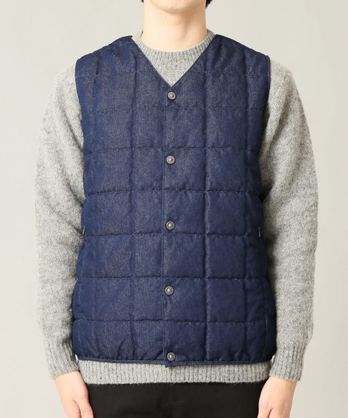 417 EDIFICE（フォーワンセブンエディフィス）の「◇TAION / タイオン V NECK DENIM BUTTON ダウンベスト（ダウンベスト・メンズ・ネイビー/ブルー系その他・SMALL/MEDIUM/LARGE/X-LARGE）」の5枚目の写真