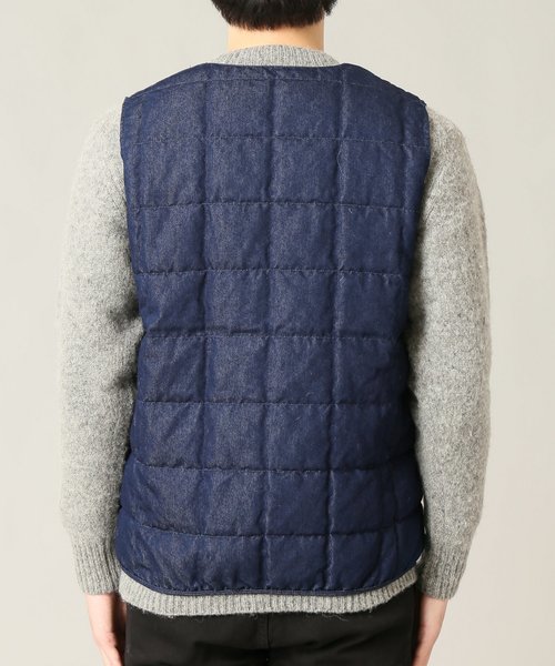 417 EDIFICE（フォーワンセブンエディフィス）の「◇TAION / タイオン V NECK DENIM BUTTON ダウンベスト（ダウンベスト・メンズ・ネイビー/ブルー系その他・SMALL/MEDIUM/LARGE/X-LARGE）」の7枚目の写真