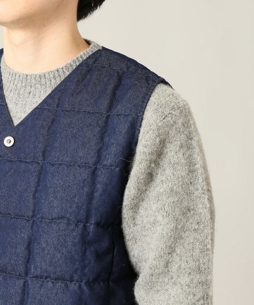 417 EDIFICE（フォーワンセブンエディフィス）の「◇TAION / タイオン V NECK DENIM BUTTON ダウンベスト（ダウンベスト・メンズ・ネイビー/ブルー系その他・SMALL/MEDIUM/LARGE/X-LARGE）」の9枚目の写真