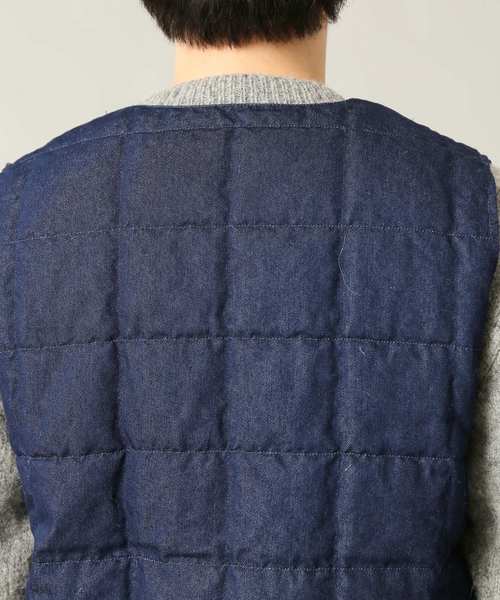 417 EDIFICE（フォーワンセブンエディフィス）の「◇TAION / タイオン V NECK DENIM BUTTON ダウンベスト（ダウンベスト・メンズ・ネイビー/ブルー系その他・SMALL/MEDIUM/LARGE/X-LARGE）」の10枚目の写真