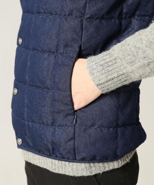 417 EDIFICE（フォーワンセブンエディフィス）の「◇TAION / タイオン V NECK DENIM BUTTON ダウンベスト（ダウンベスト・メンズ・ネイビー/ブルー系その他・SMALL/MEDIUM/LARGE/X-LARGE）」の13枚目の写真