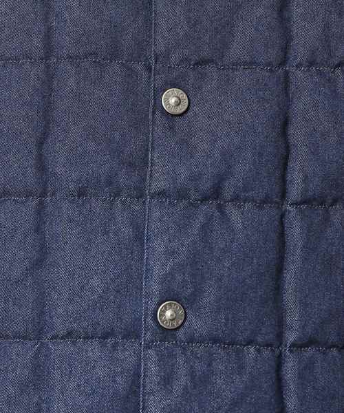 417 EDIFICE（フォーワンセブンエディフィス）の「◇TAION / タイオン V NECK DENIM BUTTON ダウンベスト（ダウンベスト・メンズ・ネイビー/ブルー系その他・SMALL/MEDIUM/LARGE/X-LARGE）」の14枚目の写真