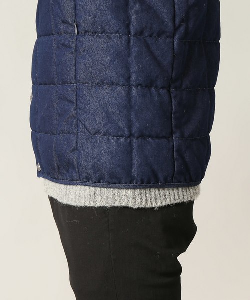 417 EDIFICE（フォーワンセブンエディフィス）の「◇TAION / タイオン V NECK DENIM BUTTON ダウンベスト（ダウンベスト・メンズ・ネイビー/ブルー系その他・SMALL/MEDIUM/LARGE/X-LARGE）」の15枚目の写真