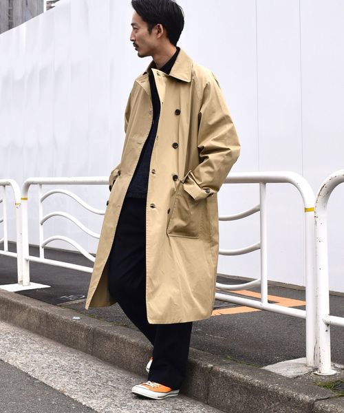 SHIPS（シップス）の「SU: オーバートレンチコート■（トレンチコート・メンズ・ベージュ/キャメル・SMALL/MEDIUM/LARGE）」の9枚目の写真