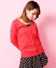 WEGO | 綿タッチアクリルVネックLSカーディガン(カーディガン/ボレロ)