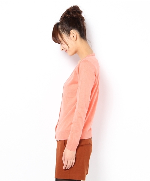 WEGO（ウィゴー）の「綿タッチアクリルVネックLSカーディガン（カーディガン/ボレロ・レディース・グリーン/グリーン系その他/ブルー/ネイビー/イエロー/ピンク/レッド・FREE）」の9枚目の写真