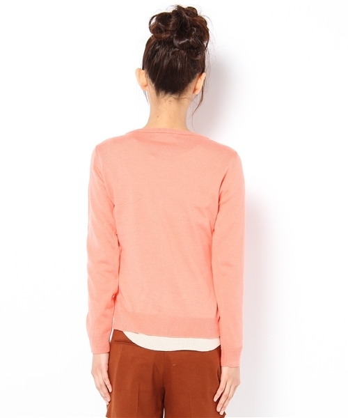 WEGO（ウィゴー）の「綿タッチアクリルVネックLSカーディガン（カーディガン/ボレロ・レディース・グリーン/グリーン系その他/ブルー/ネイビー/イエロー/ピンク/レッド・FREE）」の10枚目の写真