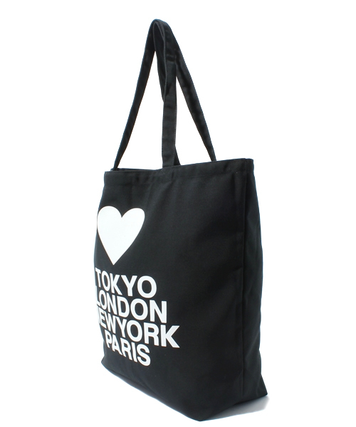 WEGO（ウィゴー）の「WEGO/ハートシティトートバッグ（トートバッグ・レディース・ブラック/ライトパープル・FREE）」の3枚目の写真