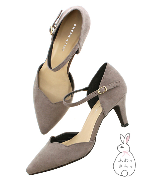 JELLY BEANS（ジェリービーンズ）の「セパレートストラップヒールパンプス<ふわさら>(148-305)JELLY BEANS(ジェリービーンズ)（パンプス・レディース・ブラック/グレー/レッド・23/24/21.5/22/22.5/23.5/24.5/25/25.5）」の3枚目の写真