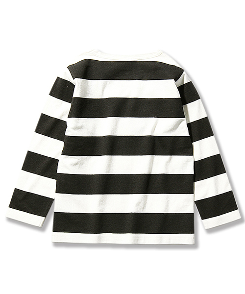 devirock（デビロック）の「プリントボーダー長袖Tシャツ カットソー（Tシャツ/カットソー・キッズ・ブラック/ネイビー/レッド・100cm/110cm/120cm/130cm/140cm/150cm/160cm）」の7枚目の写真