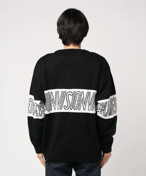 VISION STREET WEAR(ヴィジョンストリートウェア)の「WEB限定 VISION ロゴ切り替えニット(ニット/セーター・メンズ・オフホワイト/ブラック/レッド/ターコイズブルー・M/L)」の10枚目の写真