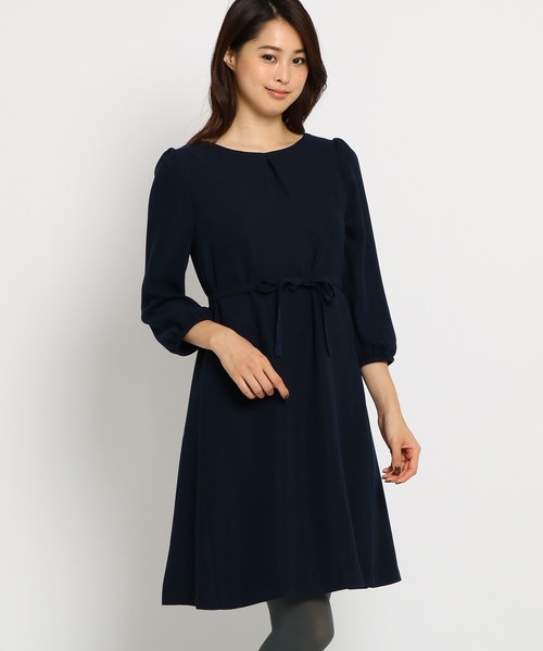 Sunauna（スーナウーナ）の「【洗える】ピーチAラインワンピース（ワンピース・レディース・ネイビー/カーキ・36/38/40）」の10枚目の写真