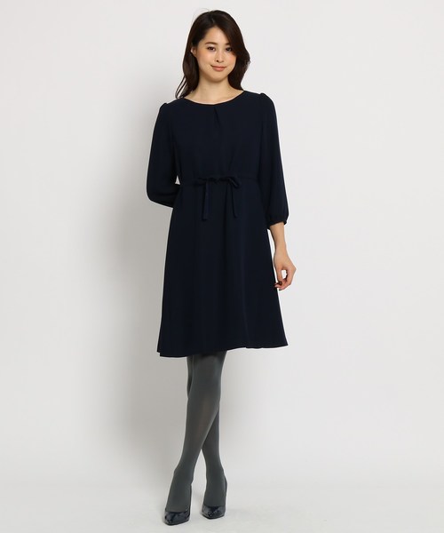 Sunauna（スーナウーナ）の「【洗える】ピーチAラインワンピース（ワンピース・レディース・ネイビー/カーキ・36/38/40）」の11枚目の写真