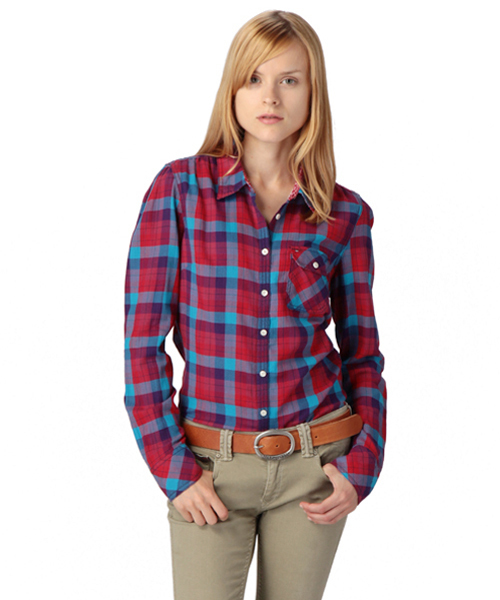 TOMMY HILFIGER（トミーヒルフィガー）の「ANIKA SHIRT（シャツ/ブラウス・レディース・パープル/レッド・X-SMALL/SMALL/MEDIUM）」の3枚目の写真