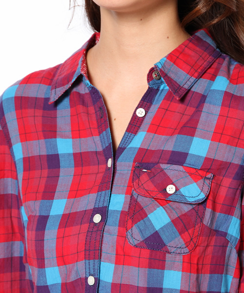 TOMMY HILFIGER（トミーヒルフィガー）の「ANIKA SHIRT（シャツ/ブラウス・レディース・パープル/レッド・X-SMALL/SMALL/MEDIUM）」の6枚目の写真