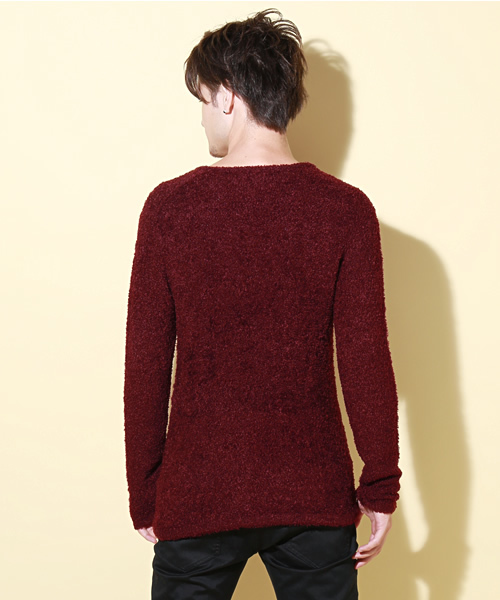 SHIPS JET BLUE(シップスジェットブルー)の「JB: モール/Vネックニット■(ニット/セーター・メンズ・ブラック/チャコールグレー/ネイビー/ワイン/グリーン・SMALL/MEDIUM/LARGE)」の7枚目の写真