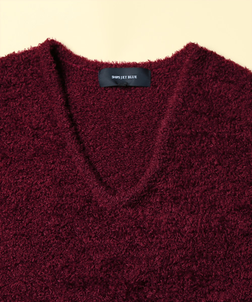 SHIPS JET BLUE(シップスジェットブルー)の「JB: モール/Vネックニット■(ニット/セーター・メンズ・ブラック/チャコールグレー/ネイビー/ワイン/グリーン・SMALL/MEDIUM/LARGE)」の10枚目の写真