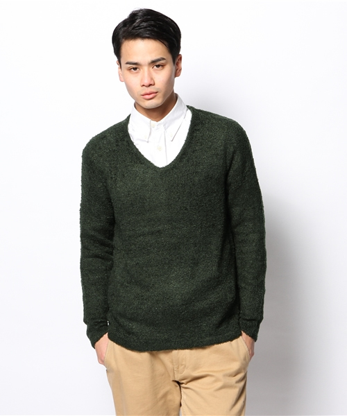 SHIPS JET BLUE(シップスジェットブルー)の「JB: モール/Vネックニット■(ニット/セーター・メンズ・ブラック/チャコールグレー/ネイビー/ワイン/グリーン・SMALL/MEDIUM/LARGE)」の15枚目の写真