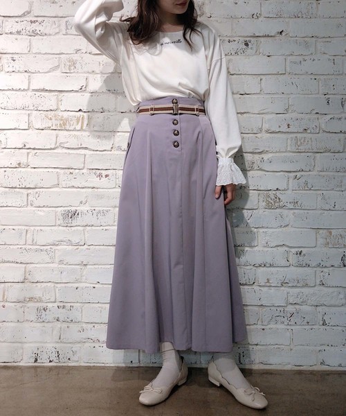 one after another NICE CLAUP(ワンアフターアナザーナイスクラップ)の「キャンディースリーブトップス(Tシャツ/カットソー・レディース・アイボリー/モカ/ブラウン系その他/ベージュ系その他/ネイビー×ホワイト・FREE)」の11枚目の写真