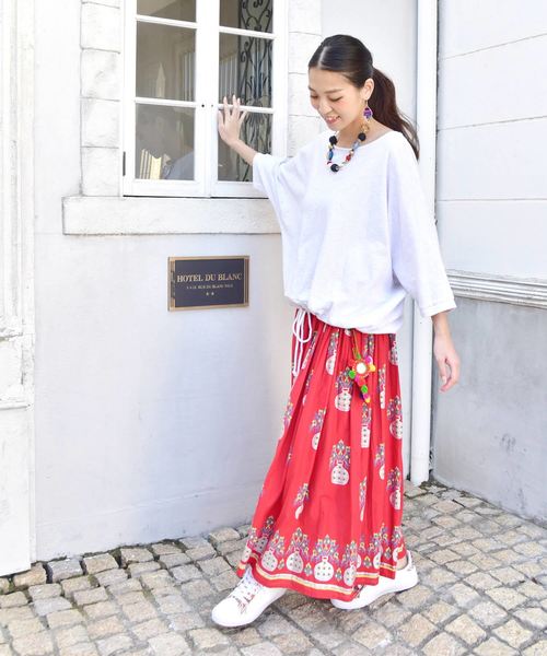 チャイハネ（チャイハネ）の「【チャイハネ】織り柄プリントスニーカー レディースサイズ（スニーカー・レディース・ホワイト/ブラック・M/L）」の16枚目の写真