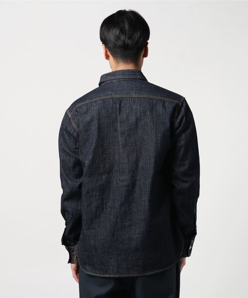 【HOUSTON】USA COTTON DENIM WORK SHIRT 【HOUSTON】USA COTTON DENIM WORK SHIRT
