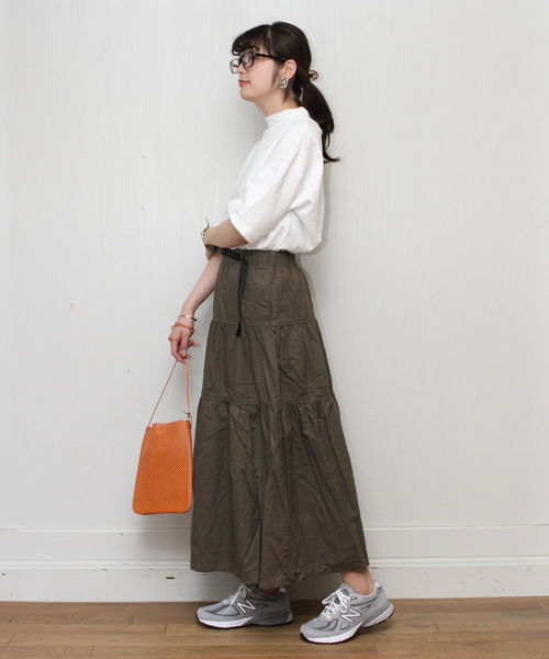 グラミチ★コットンリネンロングスカート　グレージュ　s2503 GRAMICCI グラミチ リネン フォルサム スカート LINEN FOLSOM