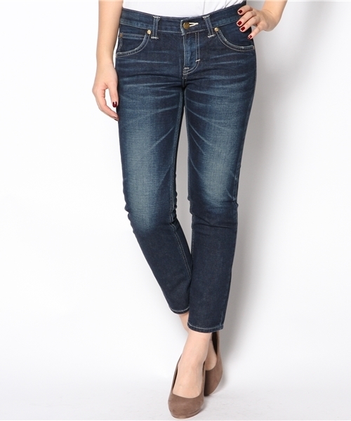 Lee（リー）の「【LEE4月号掲載】Leeアンクルスキニーデニムパンツ（デニムパンツ・レディース・インディゴブルー/ライトインディゴブルー/ホワイト・MEDIUM/X-SMALL/SMALL/LARGE）」の3枚目の写真