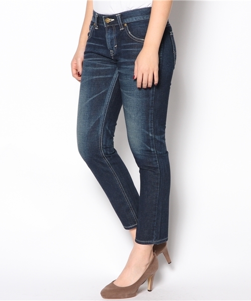 Lee（リー）の「【LEE4月号掲載】Leeアンクルスキニーデニムパンツ（デニムパンツ・レディース・インディゴブルー/ライトインディゴブルー/ホワイト・MEDIUM/X-SMALL/SMALL/LARGE）」の12枚目の写真