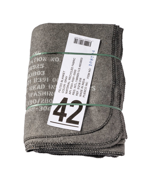 PUEBCO（プエブコ）の「FELTED BLANKET（ブランケット・メンズ・ネイビー/グレー・ONE SIZE）」の2枚目の写真