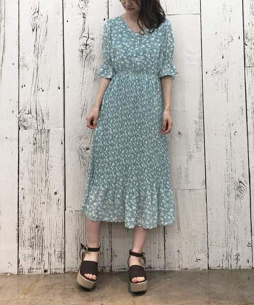 one after another NICE CLAUP（ワンアフターアナザーナイスクラップ）の「【Web限定 】プリーツロングワンピース（ワンピース・レディース・ブラック/ミント/サックスブルー/マルチ/ピンク系その他・FREE）」の3枚目の写真