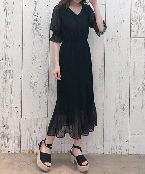 one after another NICE CLAUP（ワンアフターアナザーナイスクラップ）の「【Web限定 】プリーツロングワンピース（ワンピース・レディース・ブラック/ミント/サックスブルー/マルチ/ピンク系その他・FREE）」の2枚目の写真