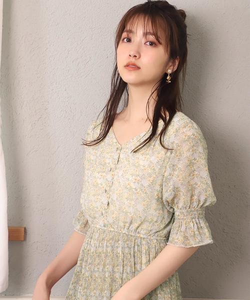 one after another NICE CLAUP（ワンアフターアナザーナイスクラップ）の「【Web限定 】プリーツロングワンピース（ワンピース・レディース・ブラック/ミント/サックスブルー/マルチ/ピンク系その他・FREE）」の19枚目の写真