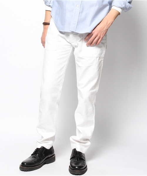 JOURNAL STANDARD（ジャーナルスタンダード）の「ミリタリーバックサテンベイカーパンツ #（その他パンツ・メンズ・カーキ/グリーン系その他/ホワイト/ベージュ・LARGE/SMALL/MEDIUM）」の2枚目の写真