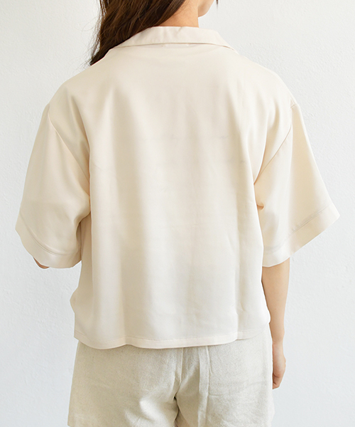 PairPair(ペアペア)の「ダブルボタンカイキンシャツ(男女兼用アイテム)(シャツ/ブラウス・レディース・ブラック/アイボリー/ブラウン系その他・MEDIUM/LARGE)」の12枚目の写真
