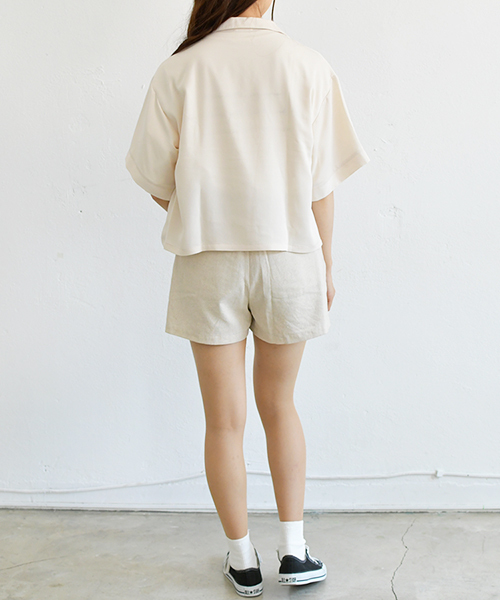 PairPair(ペアペア)の「ダブルボタンカイキンシャツ(男女兼用アイテム)(シャツ/ブラウス・レディース・ブラック/アイボリー/ブラウン系その他・MEDIUM/LARGE)」の15枚目の写真