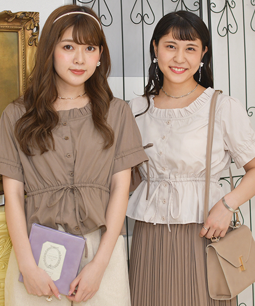 PairPair(ペアペア)の「リボン付きギャザーフリルブラウス(シャツ/ブラウス・レディース・ベージュ/オフホワイト/ピンク/モカ・FREE)」の3枚目の写真