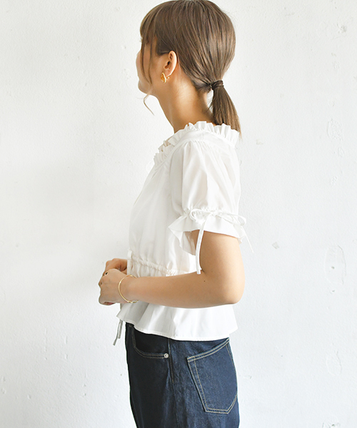 PairPair(ペアペア)の「リボン付きギャザーフリルブラウス(シャツ/ブラウス・レディース・ベージュ/オフホワイト/ピンク/モカ・FREE)」の11枚目の写真