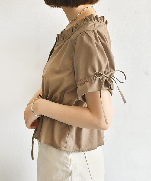 PairPair(ペアペア)の「リボン付きギャザーフリルブラウス(シャツ/ブラウス・レディース・ベージュ/オフホワイト/ピンク/モカ・FREE)」の17枚目の写真