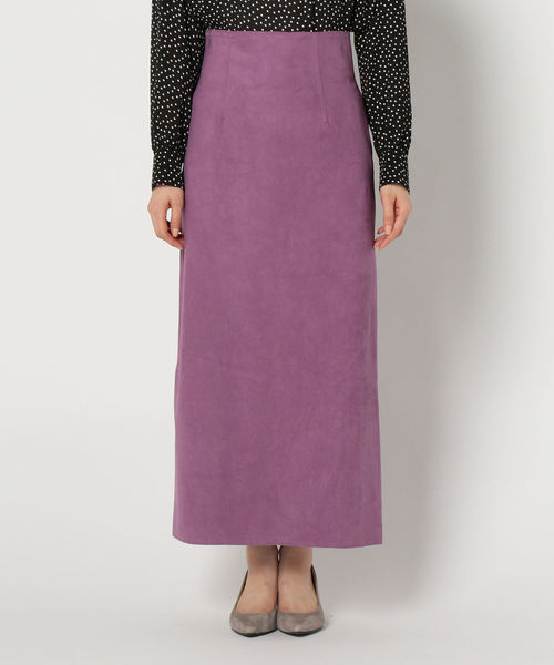 NOLLEY’S（ノーリーズ）の「人工皮革タイトロングスリットスカート（スカート・レディース・ダークブラウン/ライトパープル・38/36）」の17枚目の写真