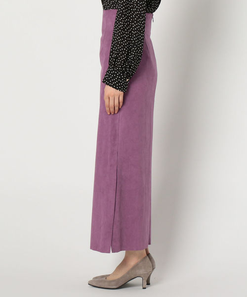 NOLLEY’S（ノーリーズ）の「人工皮革タイトロングスリットスカート（スカート・レディース・ダークブラウン/ライトパープル・38/36）」の16枚目の写真