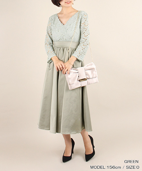 RANDA（ランダ）の「ドッキングレースフレアワンピース（ドレス）」 - WEAR