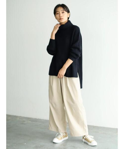 AMERICAN HOLIC(アメリカンホリック)の「ワッフルタートル裾スリットニットチュニック *(ニット/セーター・レディース・ブラウン/ベージュ系その他2/グリーン/ネイビー/パープル・M/L)」の17枚目の写真