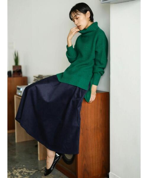 AMERICAN HOLIC(アメリカンホリック)の「ワッフルタートル裾スリットニットチュニック *(ニット/セーター・レディース・ブラウン/ベージュ系その他2/グリーン/ネイビー/パープル・M/L)」の20枚目の写真