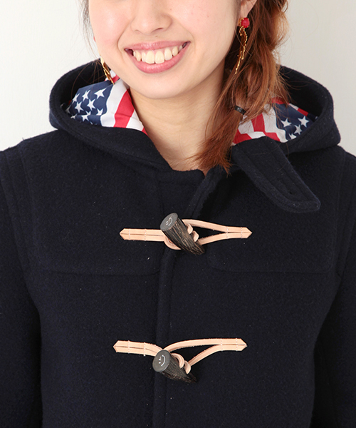 Ray BEAMS（レイビームス）の「JACKSON MATISSE×Ray BEAMS / 別注 ショートダッフル（ダッフルコート・レディース・ベージュ/ネイビー・SMALL/X-SMALL）」の8枚目の写真