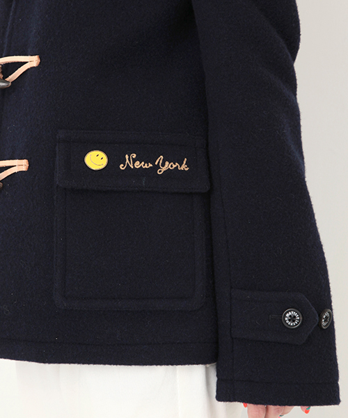 Ray BEAMS（レイビームス）の「JACKSON MATISSE×Ray BEAMS / 別注 ショートダッフル（ダッフルコート・レディース・ベージュ/ネイビー・SMALL/X-SMALL）」の14枚目の写真