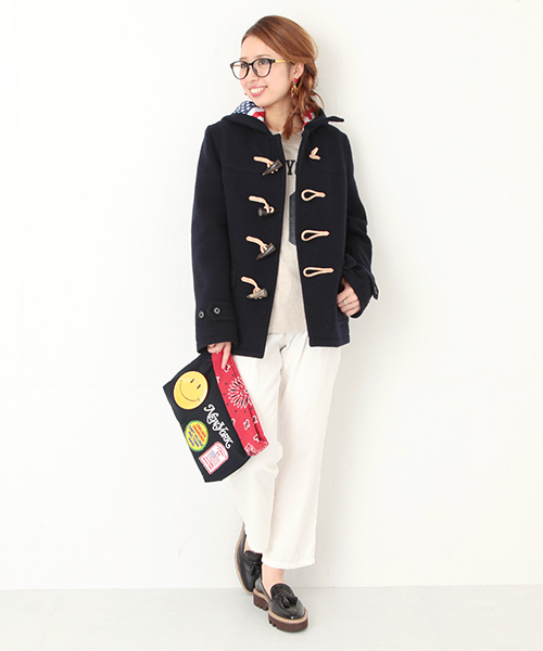 Ray BEAMS（レイビームス）の「JACKSON MATISSE×Ray BEAMS / 別注 ショートダッフル（ダッフルコート・レディース・ベージュ/ネイビー・SMALL/X-SMALL）」の15枚目の写真